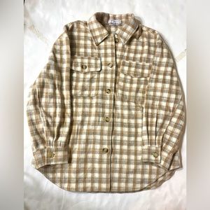 Polagram cream/blue shacket